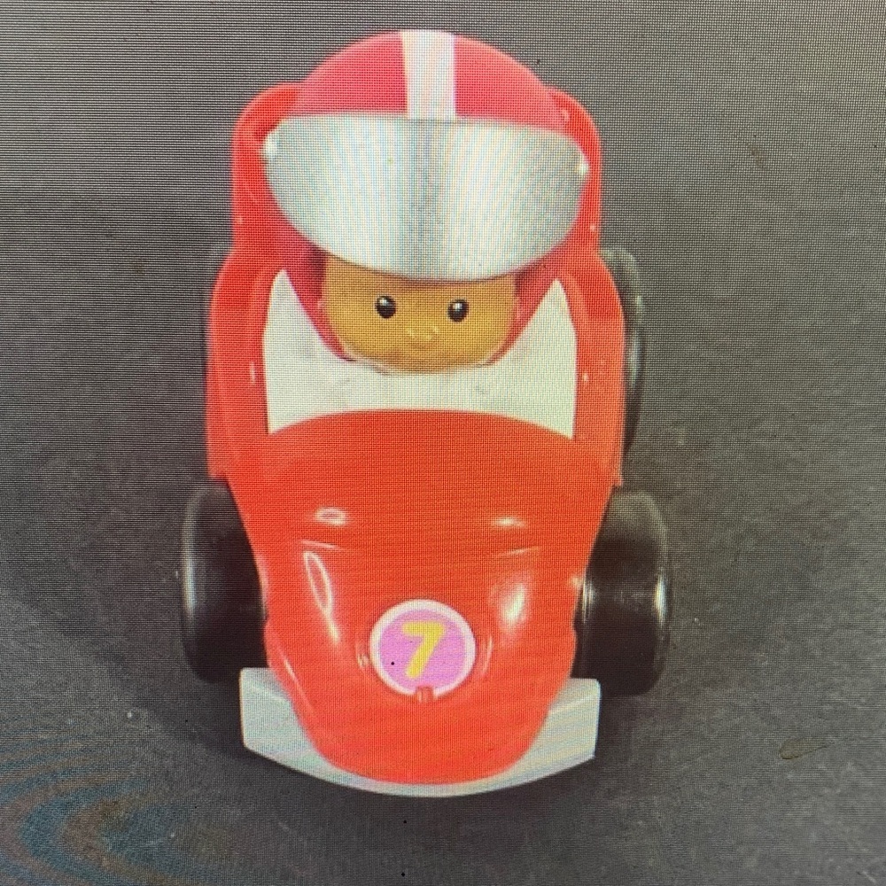Mattel Red Race Car with Driver Figure